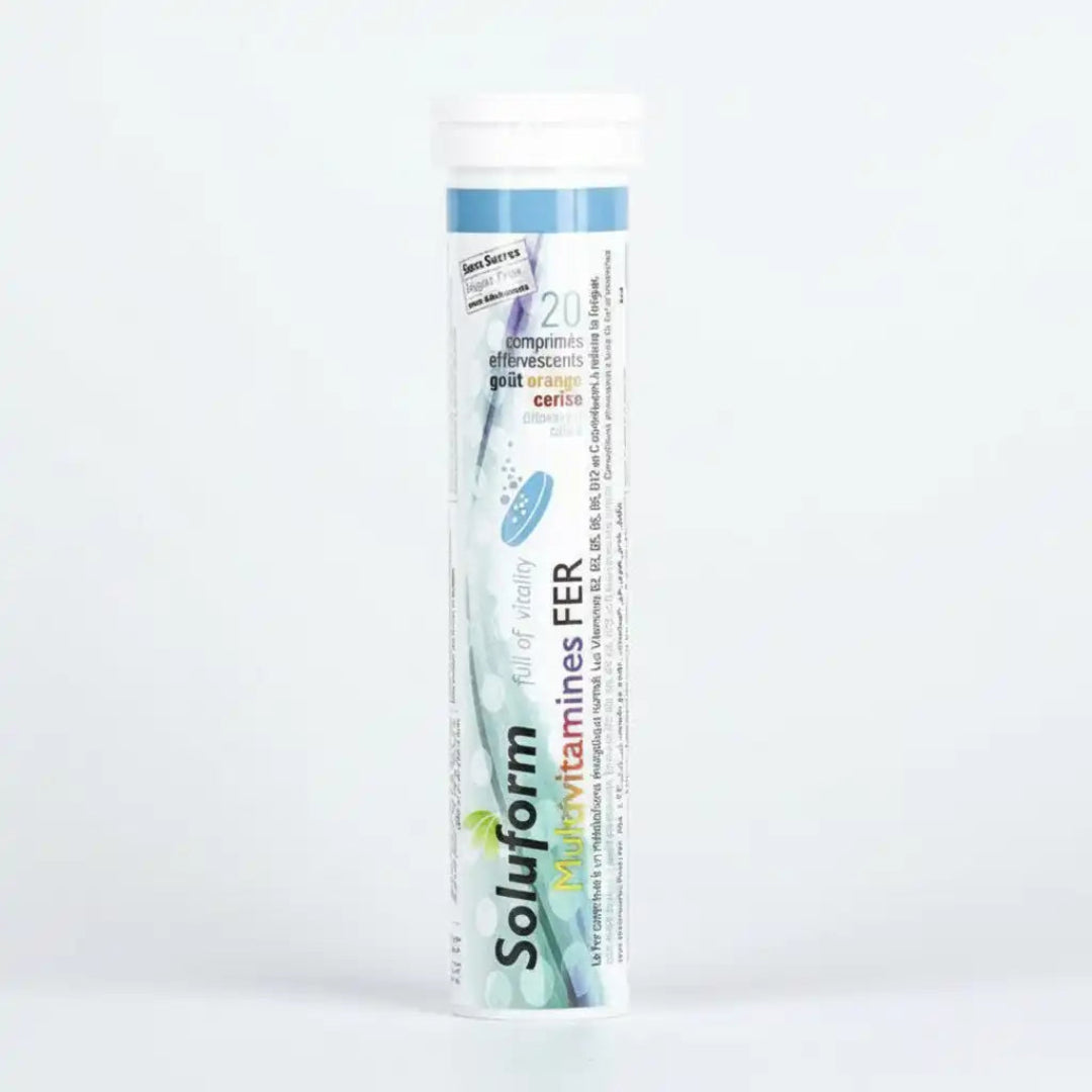 1111f1f5-929d-40bd-bfae-c148b6e63077.jpg Soluform Fer Multivitamines 20 Comprimés – Énergie, Vitalité & Immunité – Image 1