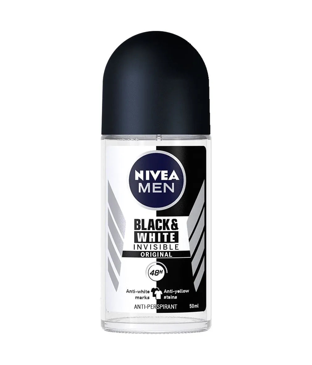 274090-screen_1.jpg NIVEA MEN DEODORANT ROLL-ON BLACK & WHITE ORIGINAL 50ML – Image 1