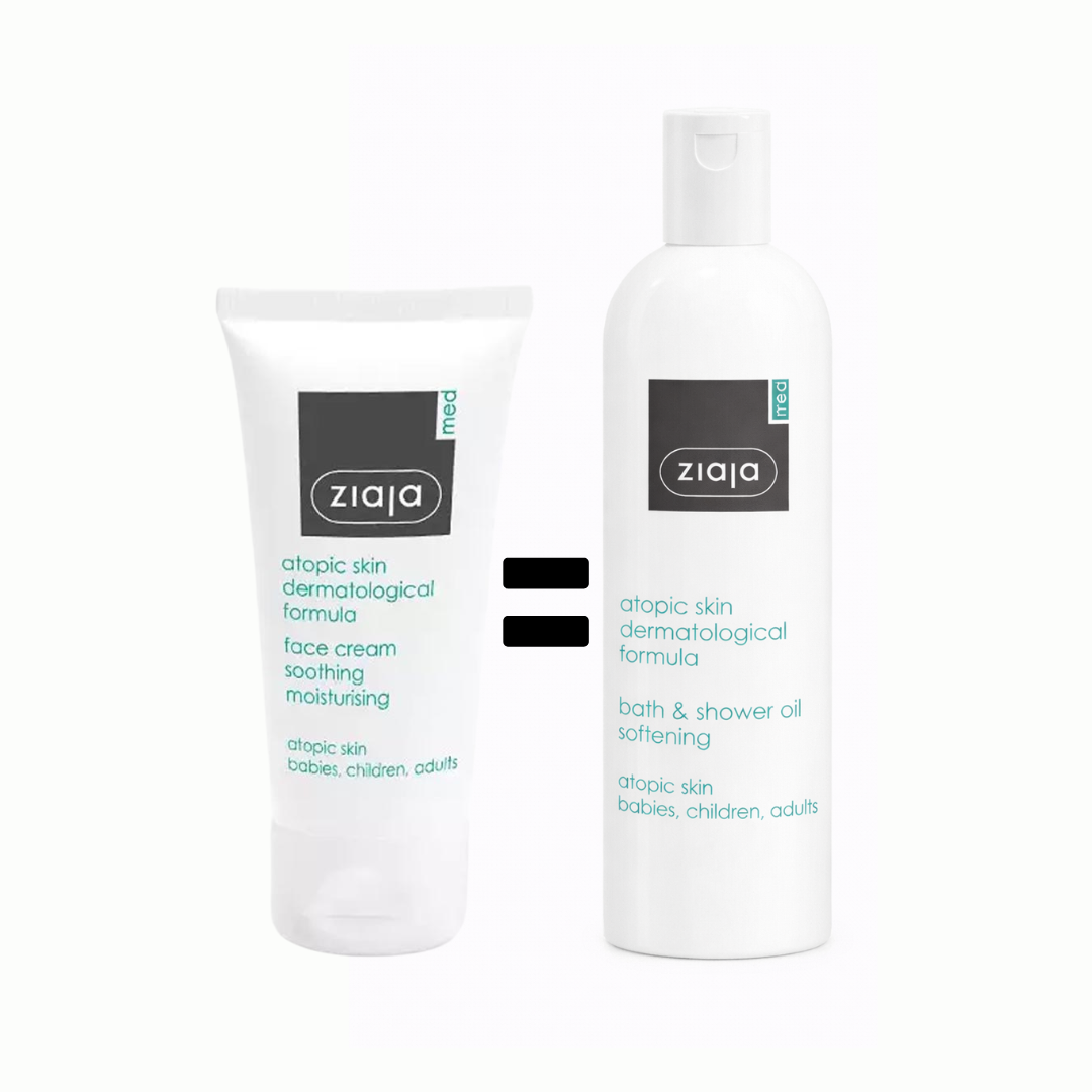 Ziaja Med Atopique Duo Pack Creme 50ml=Huil De Douche 270ml offert