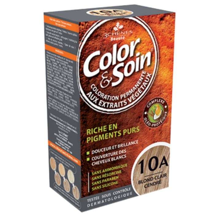 COLOR ET SOIN COLORATION PERMANENTE BLOND CLAIR CENDRE 10 A 135 ML