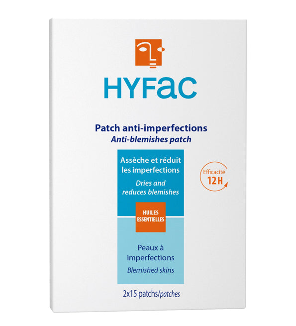 3401346854147_a31d3b1f-46aa-4550-bbe5-7034f31d1c13-1.jpg Hyfac Patch Spécial Imperfections – 2 Sachets de 15 Patchs – Image 1