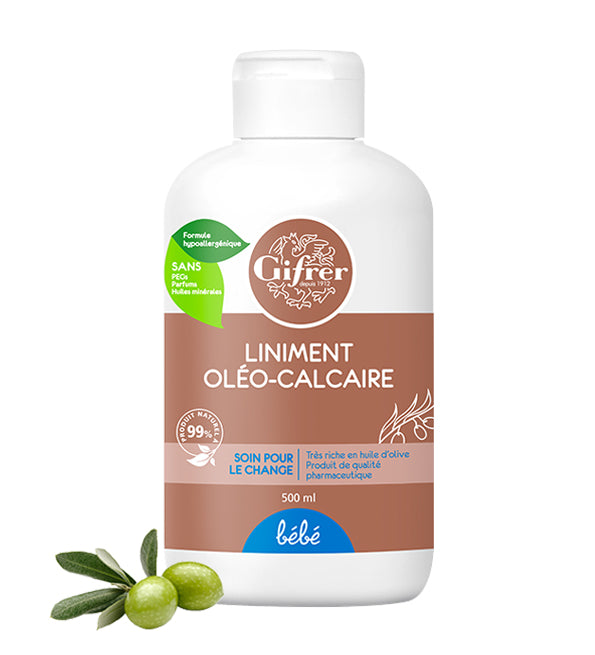 GIFRER LINIMENT OLEO-CALCAIRE HUILE OLIVE EXTRA FL POMPE 500 ML