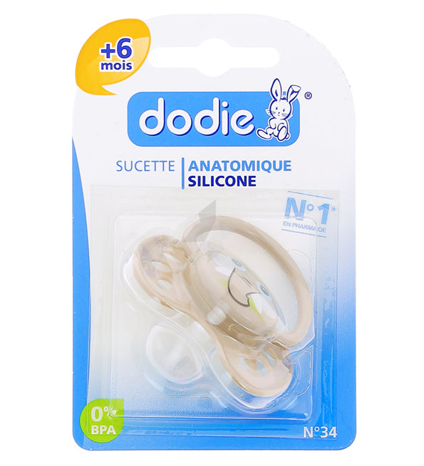Dodie – Sucette forme anatomique silicone (6M +) N°34