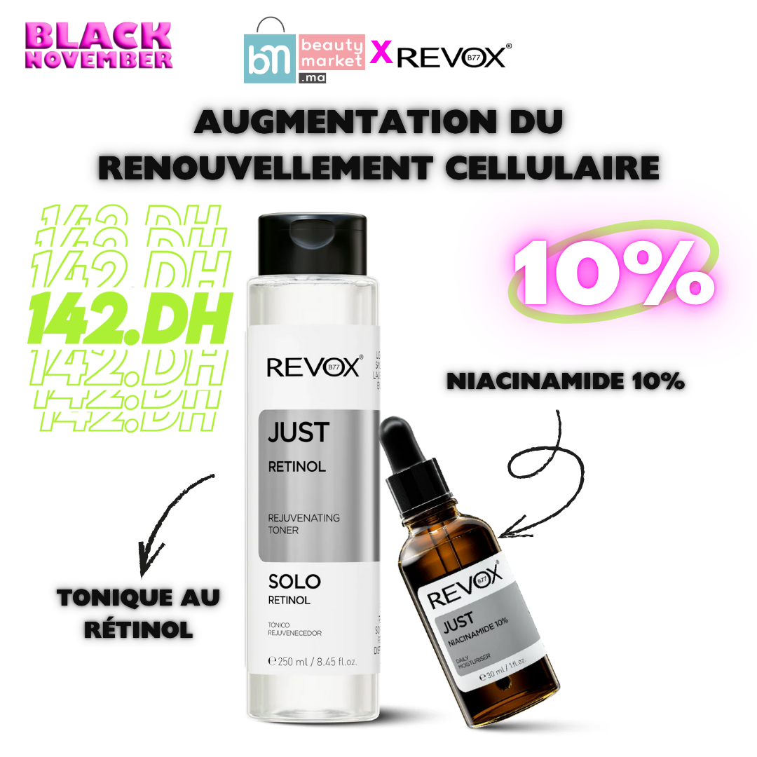 REVOX Tonique Rétinol + Niacinamide 10% – Renouvellement Cellulaire & Éclat