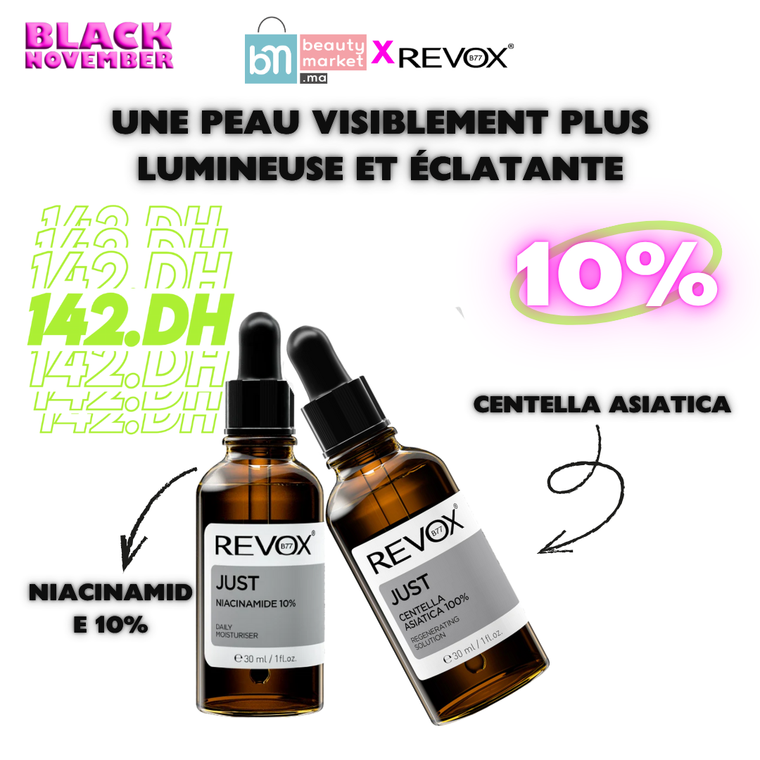 REVOX Centella Asiatica + Niacinamide 10% – Éclat, Apaisement & Unification du Teint