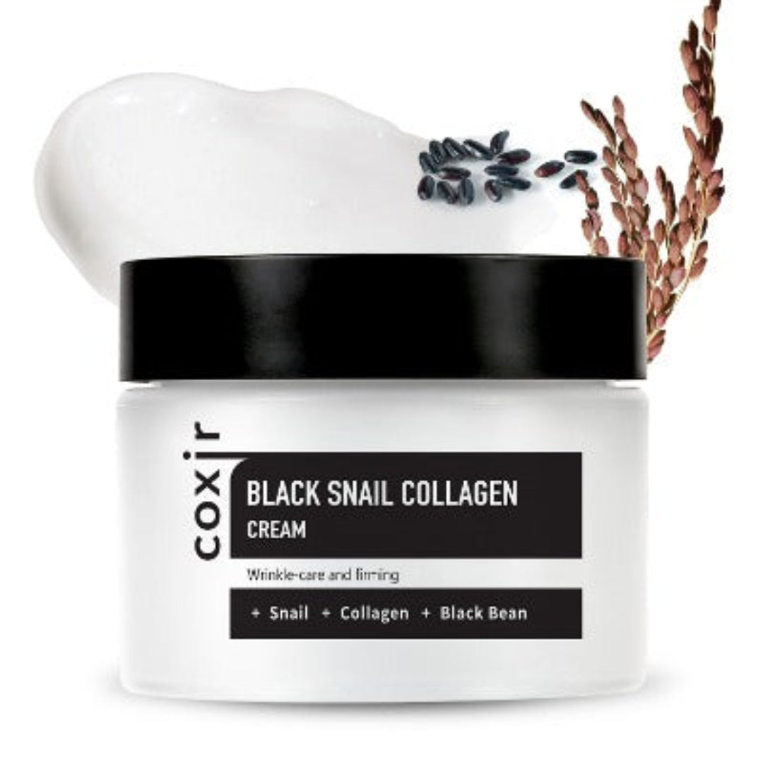 Coxir Black Snail Collagen Cream 50ml – Crème Anti-Âge, Réparatrice & Élastifiante