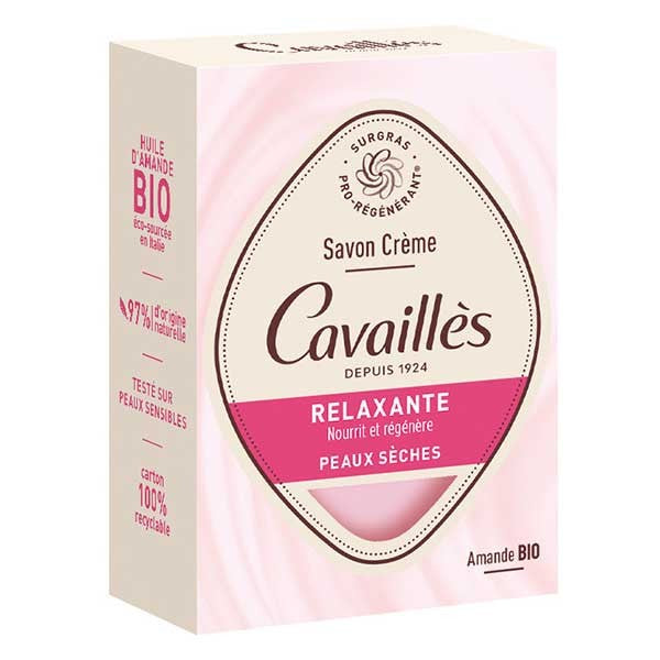 CAVAILLES SAVON Crème Relaxante BEURRE D'AMANDE ET ROSE 115G