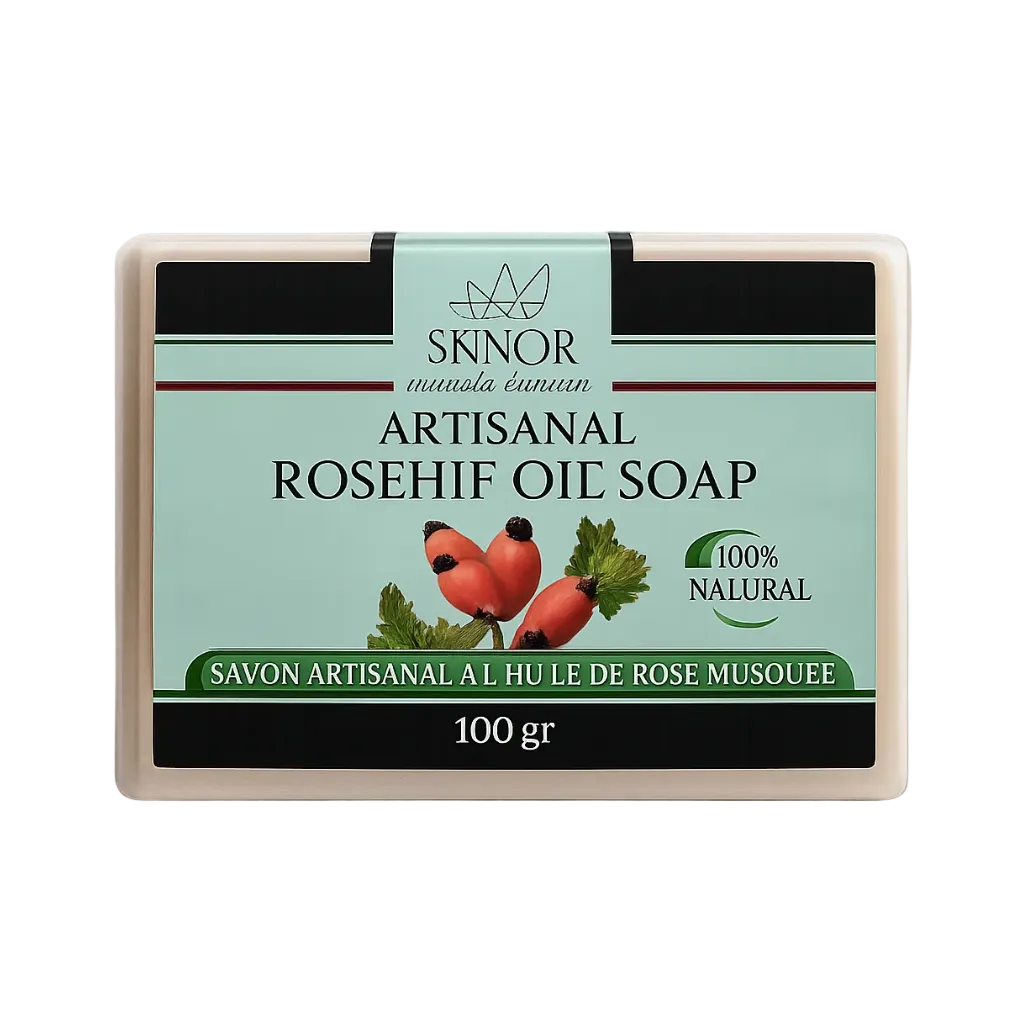 Skinor Savon Artisanal Rose Musquée 100 g – Nettoyage Doux & Éclat Naturel