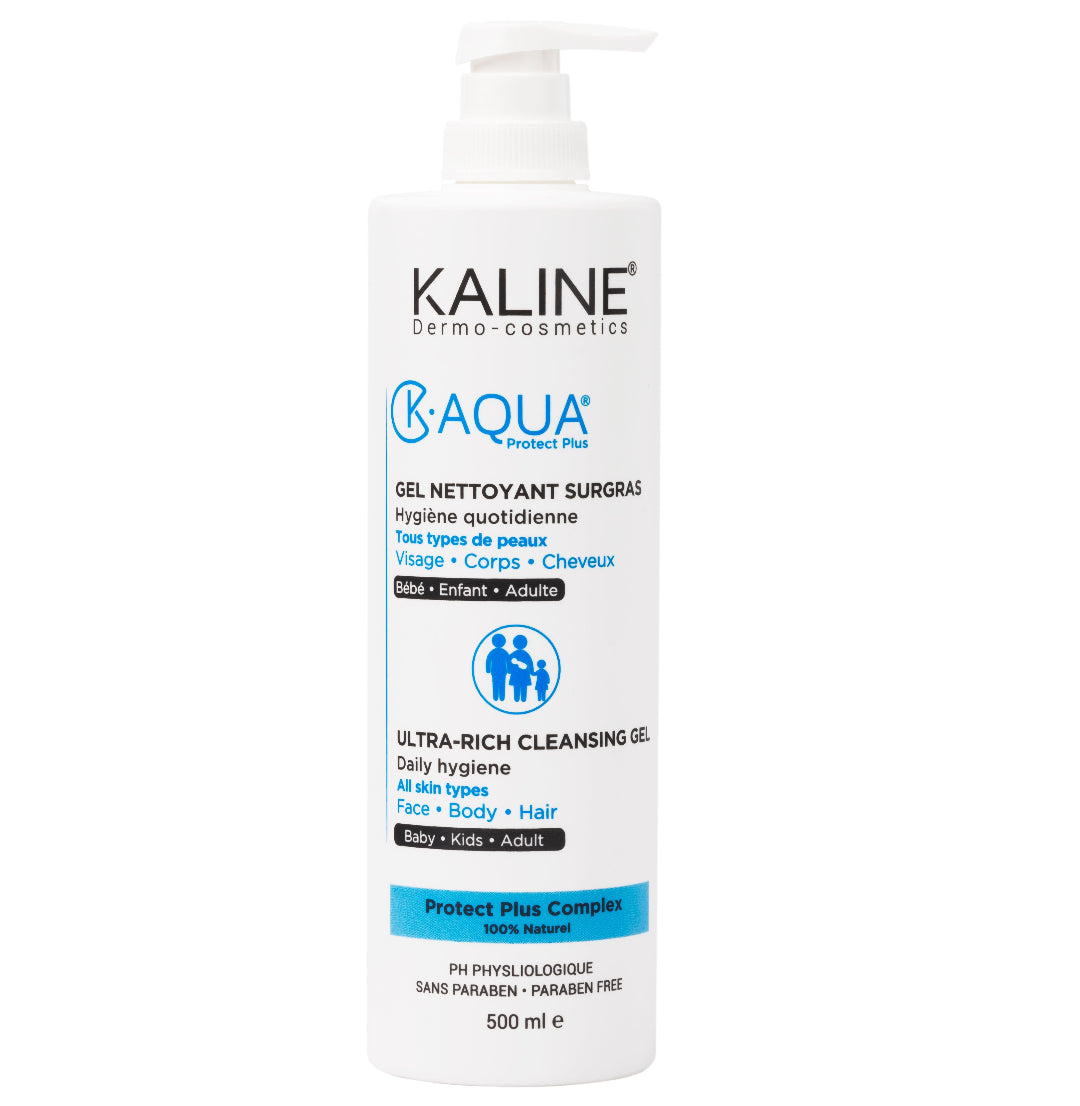 DSC_3230-1.jpg KALINE K-Aqua Gel Nettoyant Surgras 500ml – Nettoyant doux visage, corps et cheveux – Image 1
