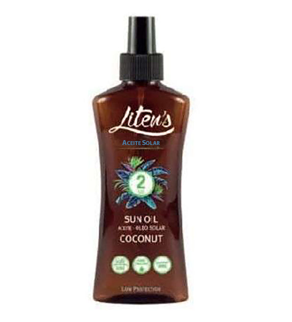 LITENS HUILE SOLAIRE SPF 2 NOIX DE COCO 250 ML
