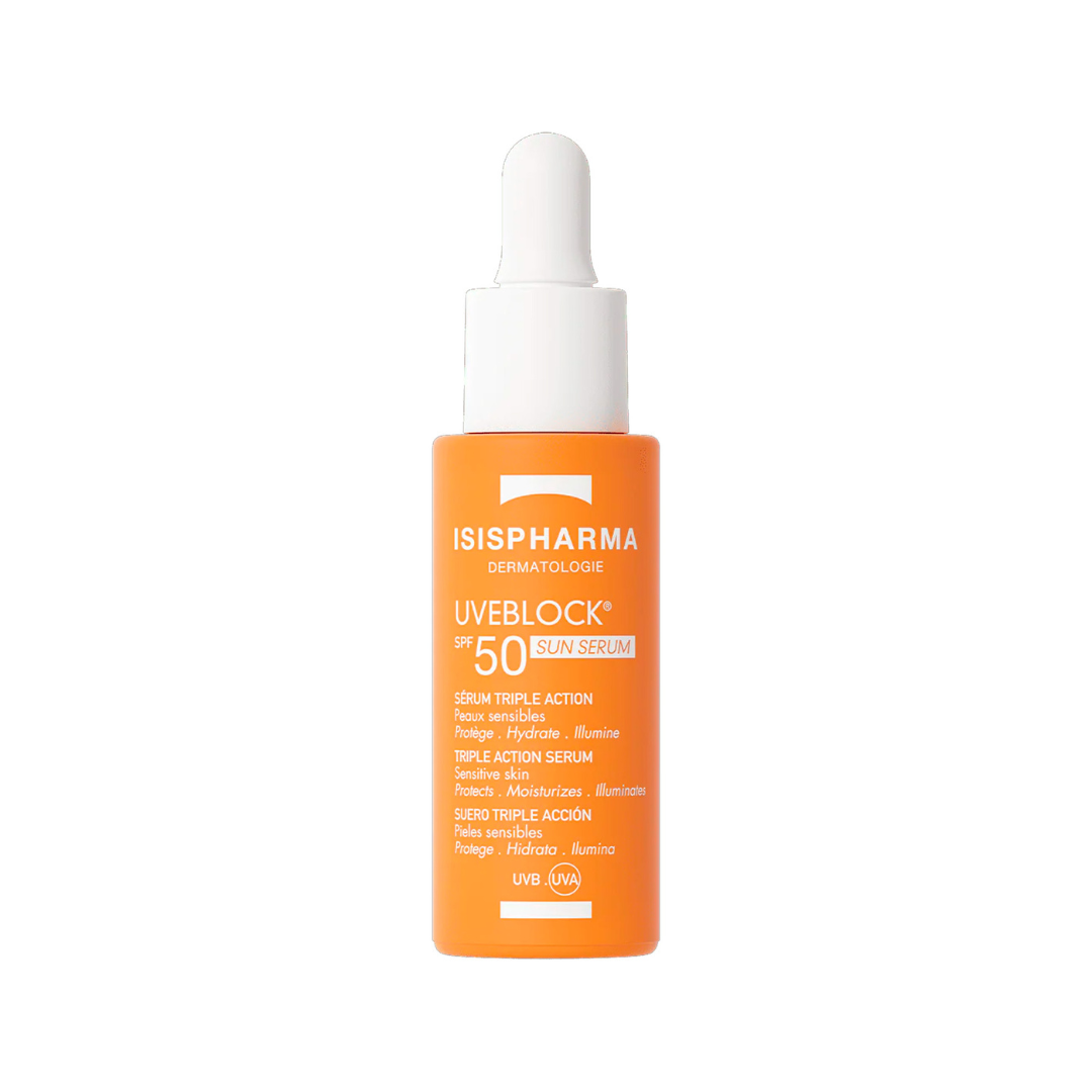 ISISPHARMA Uveblock Sun Serum Triple Action SPF50 28ml – Anti-Taches, Anti-Âge & Haute Protection