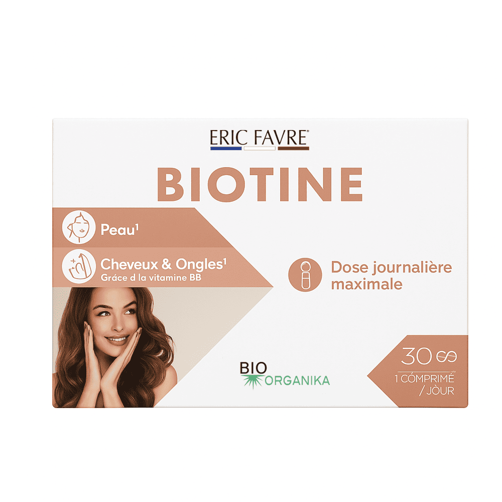 Eric Favre Biotine 30 Comprimés – Complément Alimentaire Cheveux & Ongles