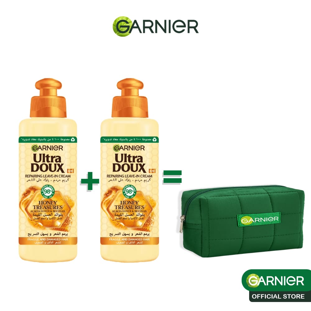 GARNIER ULTRA DOUX LEAVE IN CREAM HONEY DUO = Trousse OFFERTE