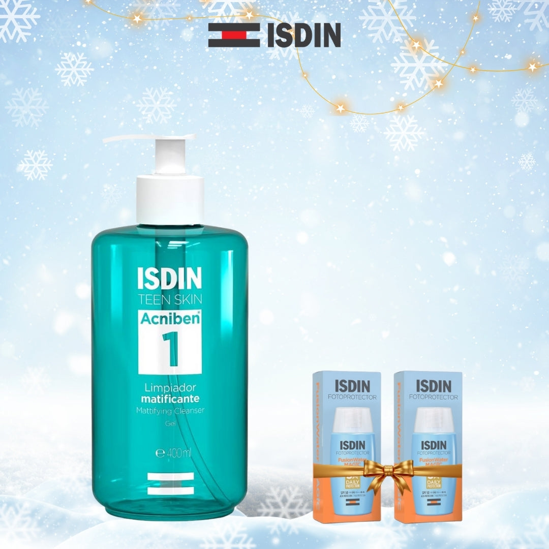 ISDIN Acniben Gel Nettoyante Purifiante 400ML = 2 Fusion Water Magic 10 ml