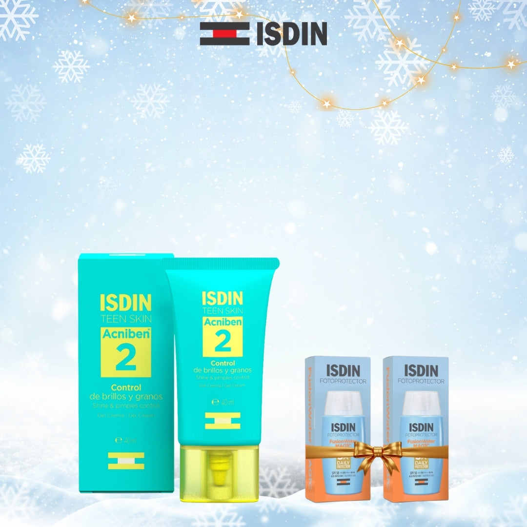 Isdin Acniben 2 Gel-Crème Control Brillance & Boutons – 40ml = 2 Fusion Water Magic 10 ml