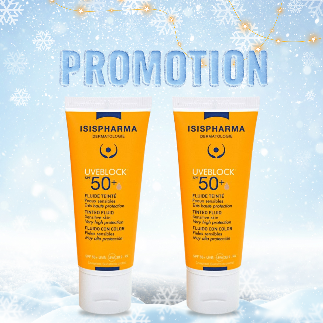 Pack Promo ISISPHARMA Uveblock Fluide Teinté SPF50+ Claire x2 (Offre Promotionnelle)