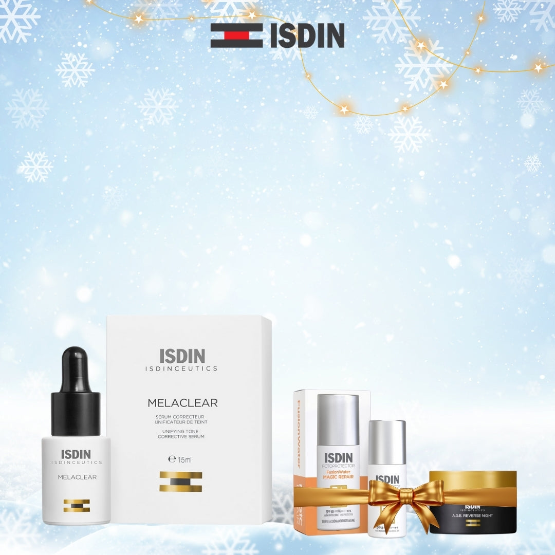 Isdin Melaclear serum correcteur anti-taches 15ml = Magic repair 10 ml + age reverse night  8g offerts