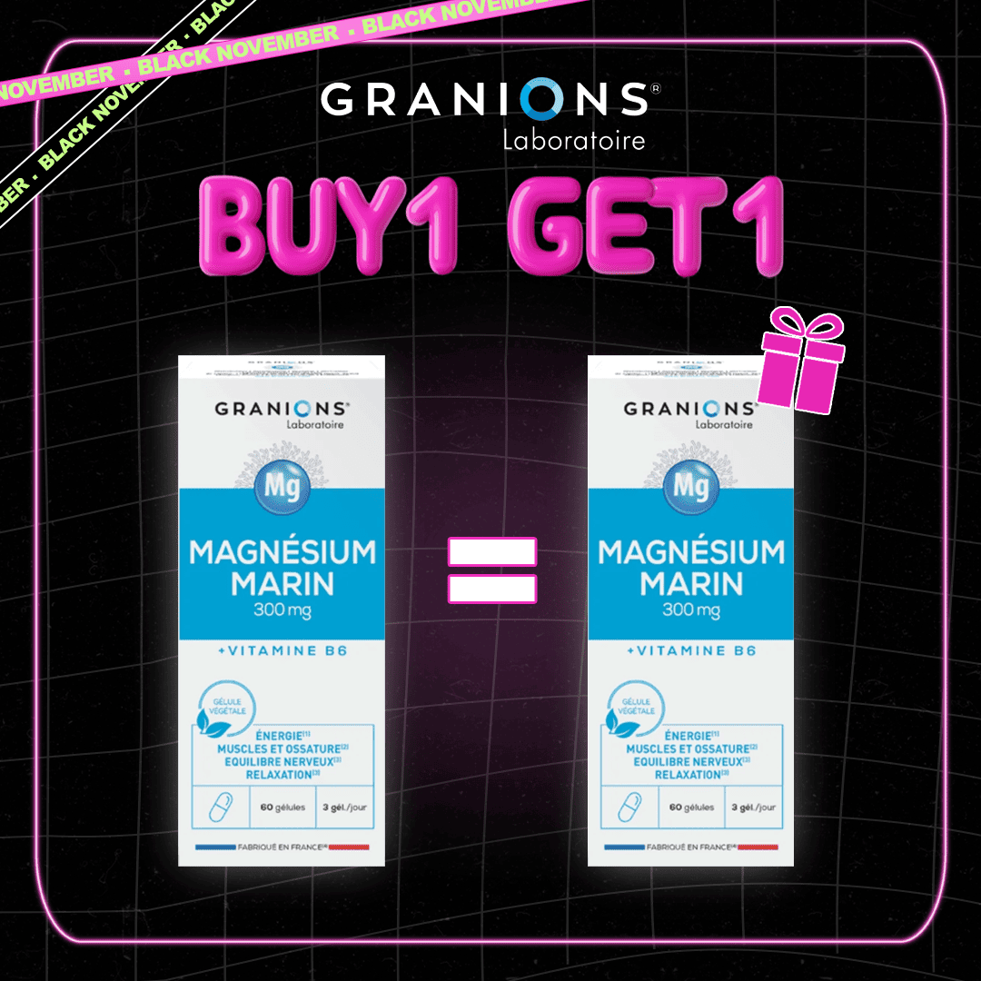 GRANIONS MAGNÉSIUM MARIN 300 MG B60 GÉLULES = MAGNÉSIUM MARIN 300 MG B60 G OFFERT