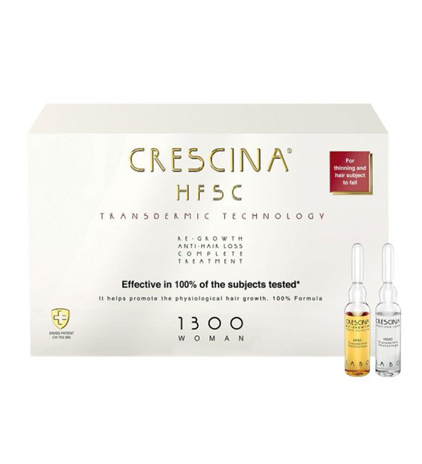 Crescina HFSC Traitement Transdermique Complet 1300 WOMEN 10 AMPOULES