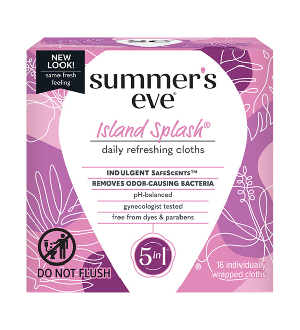 Summers Eve Island Splash Lingettes nettoyantes 16 unités