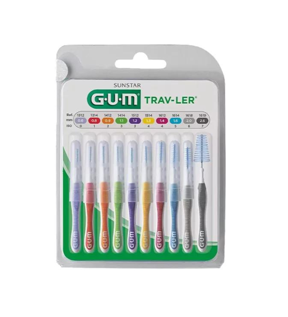 ZRQSQSZ.png GUM Trav-Ler 10 Brossettes Interdentaires – Image 1