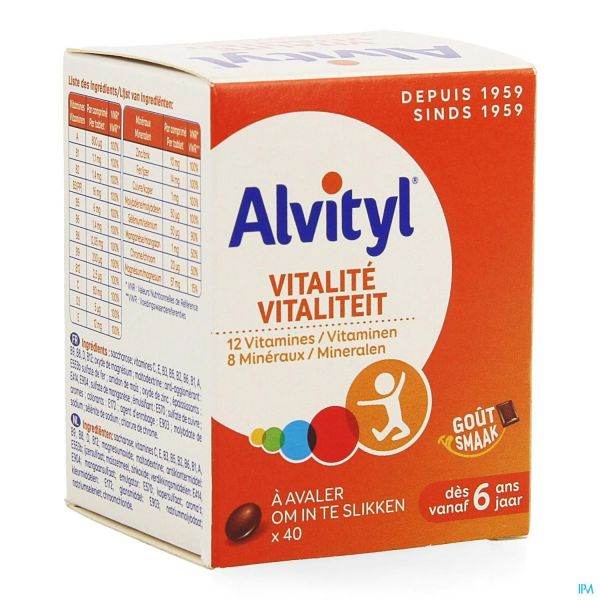 ALVITYL VITALITÉ MULTIVITAMINES 40 COMPRIMÉS