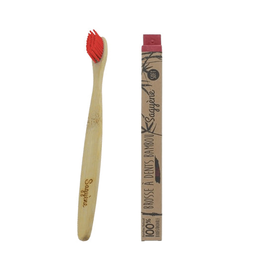 SAGYÈNE BROSSE À DENTS BAMBOU ROUGE