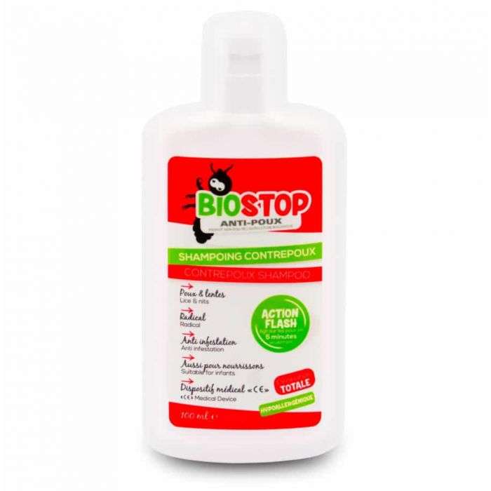 BIOSTOP SHAMPOING ANTI POUX CONTREPOUX FLACON 100 ML