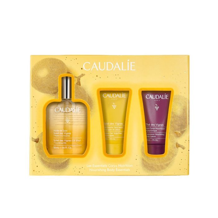 CAUDALIE COFFRET LES ESSENTIELS CORPS NUTRITION HUILE DE SOIN SOLEIL DES VIGNES 50 ML