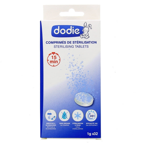 Dodie – Comprimés de stérilisation biberons & tétines (x32) 0287