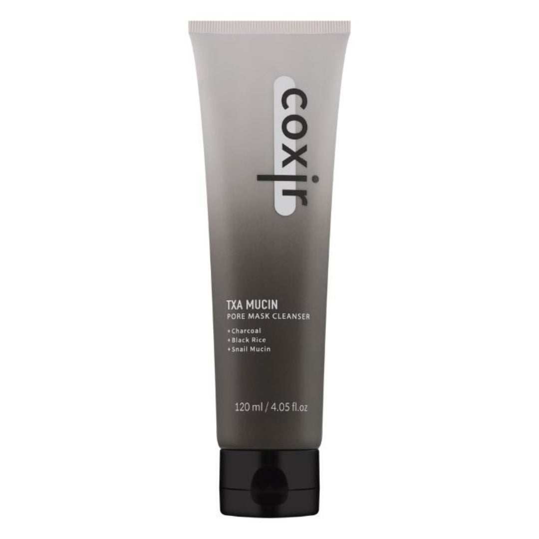 Coxir TXA Mucin Pore Mask Cleanser 120ml – Nettoyant 2-en-1 Masque & Anti-Pores