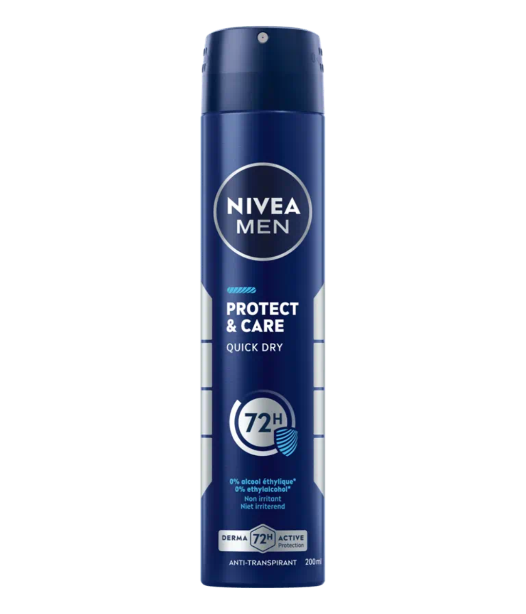 NIVEA MEN Déodorant Spray Protect & Care 72h 200ml – Protection, Soin & Fraîcheur Longue Durée