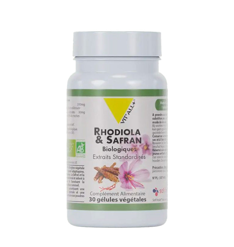 VIT'ALL+ RHODIOLA ET SAFRAN 30 GELULES VEGETALES
