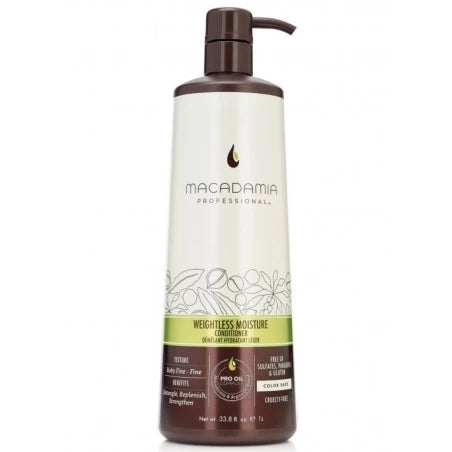 Macadamia Weightless Moisture Après-Shampooing Hydratant 1L – Soin Légèr Cheveux Secs & Fins