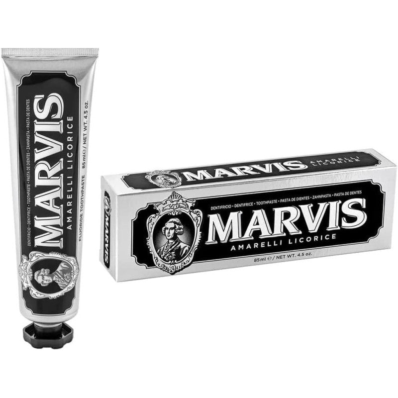 marvis-dentifrice-licorice-mint-xylitol-85ml.jpg MARVIS DENTIFRICE AMARELLI LICORICE 85 ML – Image 1