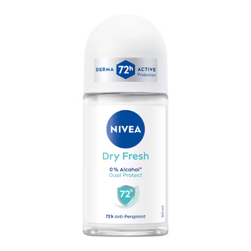 NIVEA Déodorant Roll-On Dry Fresh 72h 50ml – Fraîcheur Longue Durée & Protection Anti-Transpiration