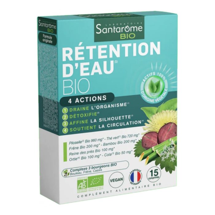SANTAROME BIO RETENTION D'EAU 4 ACTIONS 15 COMPRIMES