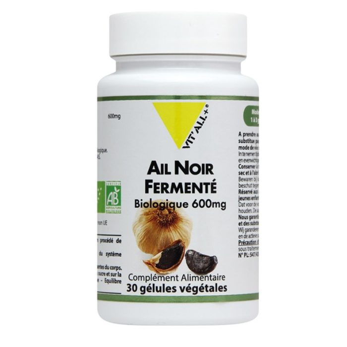 VIT'ALL + AIL NOIR FERMENTE BIOLOGIQUE 600 MG 30 GELULES