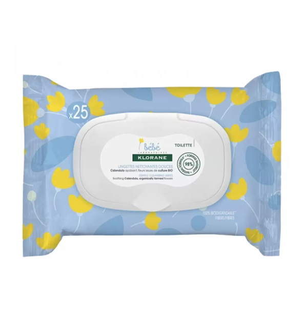 yuyttfuyt.png KLORANE BEBE LINGETTES x25 – Image 1