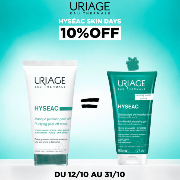 Uriage Hyséac Masque Purifiant Peel-Off Doux 50 ml = Hyséac Gel Nettoyant 50 ml Offert