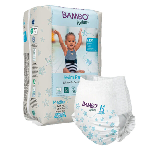 BAMBO NATURE COUCHES DE PISCINE SWIM PANTS TAILLE M (12KG /26LBS), 12 UNITES