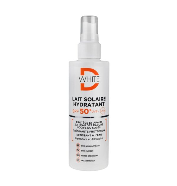 D-WHITE LAIT SOLAIRE HYDRATANT SPF 50+ 200 ML