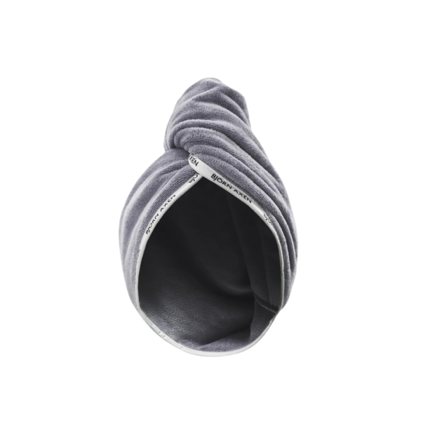 BJORN AXEN - Serviette turban pour cheveux GRISE