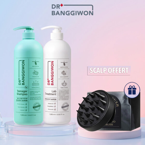 DR BANGGIWON TEENAGER SHAMPOOING 1000ML + TREATMENT 1000ML = BROSSE SCALP OFFERTE