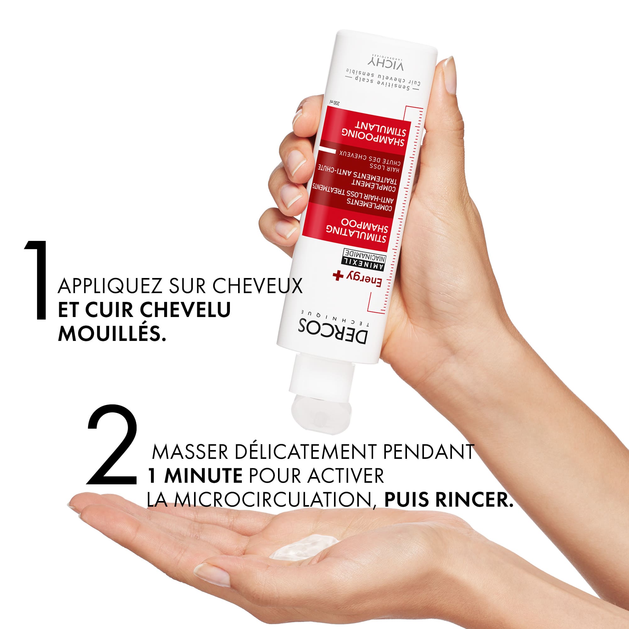 VICHY DERCOS PACK SHAMPOOING ENERGISANT+ ANTI-CHUTE 200 ML = FORMAT VOYAGE 50 ML OFFERT – Image 7