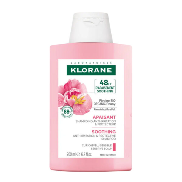 KLORANE SHAMPOING APAISANT A LA PIVOINE CUIR CHEVELU SENSIBLE 200 ML