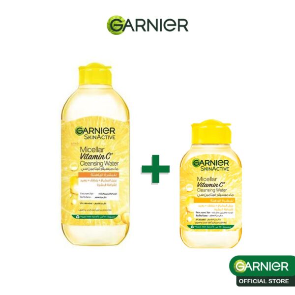 Garnier eau micellaire nettoyante démaquillante vitamine c 400ml = MINI Eau micellaire 100ML OFFERTE