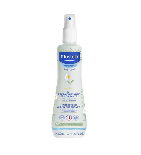 Mustela eau rafraîchissante et coiffante pour bébé – 200 ml