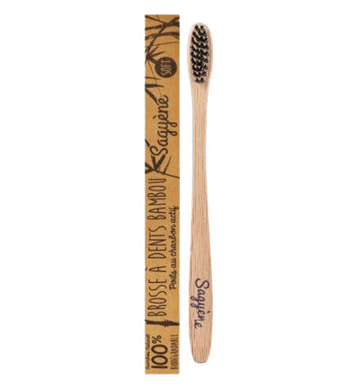 SAGYÈNE BROSSE À DENTS BAMBOU AUX POILS DE CHARBON ACTIF