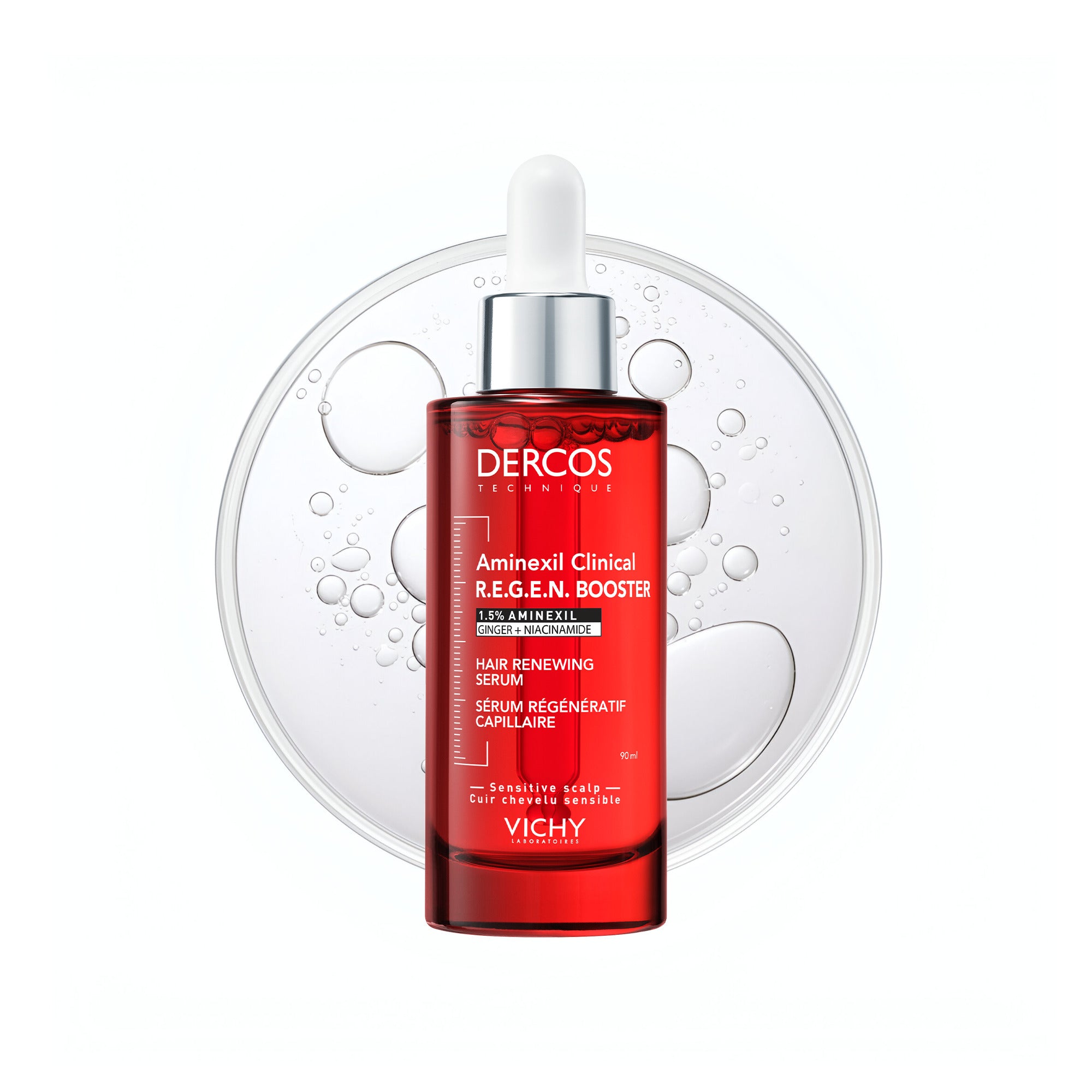 VICHY DERCOS AMINEXIL CLINICAL REGEN BOOSTER SERUM CAPILLAIRE 90 ML – Image 2